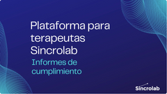 Plataforma para terapeutas - Informes de cumplimiento